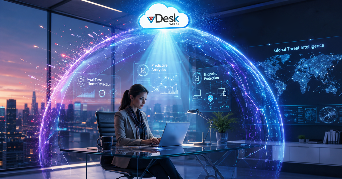 Cloud PC, Cybersecurity, Cloud Security, Data Protection, vDeskWorks, IT Security, Cloud Computing, Digital Transformation